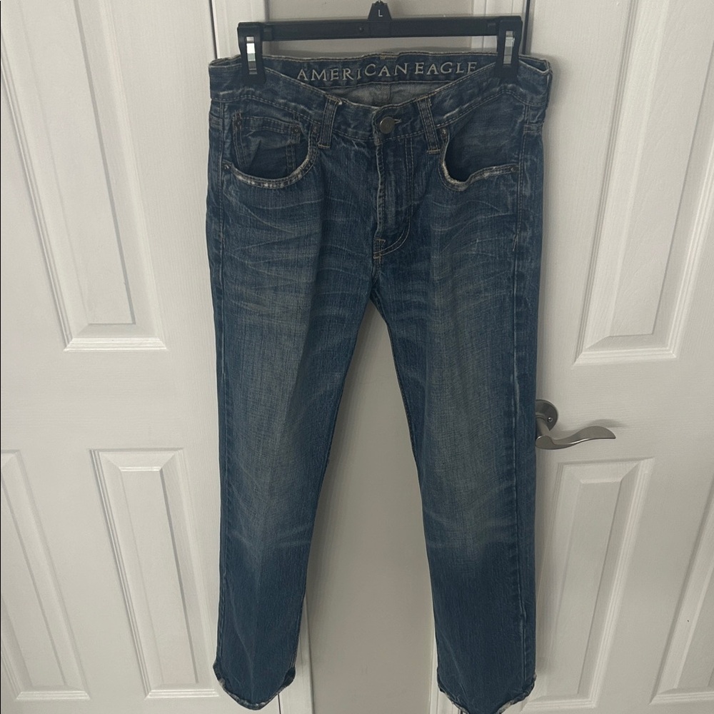 American Eagle Outfitters Dark Blue Slim Straight Jeans